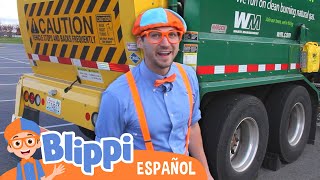 Blippi recicla con los camiones de la basura  Aprende con blippi  Videos educativos para niños [upl. by Conny758]