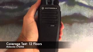 Radio Coverage Test Motorola CP200d Inside Building [upl. by Enaamuj]