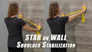 Scapular Strengthening for Shoulder Stabilization  ADVANCED Star on Wall Exercise [upl. by Ketchan]