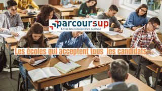 Parcoursup Les établissements qui acceptent automatiquement les candidats [upl. by Ahsiuqel958]