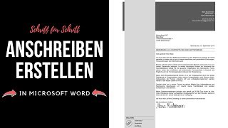 Professionelle Bewerbung  Anschreiben modern kreativ in Microsoft Word erstellen  Tutorial [upl. by Gathers992]