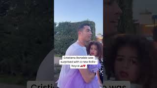 When Cristiano Ronaldo was surprised with a new RollsRoyce for Christmas ❤️ via georginagioIG [upl. by Booker]