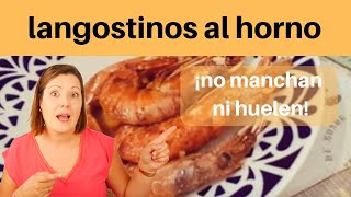 🦐 Como hacer LANGOSTINOS al horno  como a la plancha 👌  SIN manchar  MARISCO  🍊 mujeresexpress [upl. by Dellora]