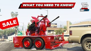 AntiAircraft Trailer is on SALE in GTA 5 Online  How to Customize amp Review  All the Weapons [upl. by Angelica928]