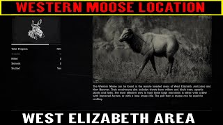 Red Dead Redemption 2 Western Moose Location in West Elizabeth [upl. by Brinson]