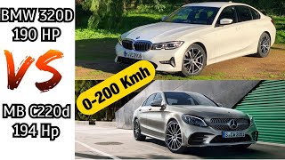 0200 kmh  BMW 320D G20 VS Mercedes C220d W205  190 HP vs 194 HP  PS Hugo [upl. by Doble574]