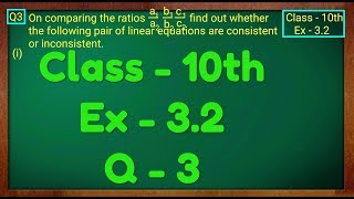 Class  10th Ex  32 Q 3 Maths Pair of Linear Equations in Two Variables NCERT CBSE [upl. by Anaeg]