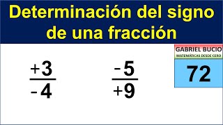 72  Determinación del signo de una fracción [upl. by Champ]