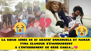 TRISTE😭LEVÉE DU CORPS ET ENTERREMENT DE BB CARLA LA PETITE SŒUR DE DJ ARAFAT MAMAN TYNA SÉVANOUIT💔 [upl. by Acilgna]