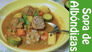 Sopa de Albóndigas  Receta Fácil  Mi Cocina Rápida [upl. by Attiuqal95]