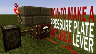 Minecraft How To Make A Pressure Plate Act Like A Lever [upl. by Anin685]