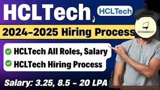 HCLTech 20242025 Hiring Process  HCLTech Active Hiring  HCLTech Hiring Process All Roles Salary [upl. by Menedez]