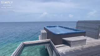 Cocogiri Island Resort Maldives  Water Villa with Jacuzzi Pool Room Walkthrough [upl. by Yukio]