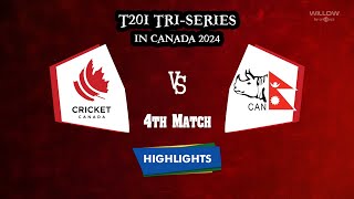 Highlights 4th Match Canada vs Nepal  4th Match  CAN vs NEP [upl. by Irod837]