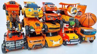 Full Robot Tobot Orange Color TRANSFORMERS Car Park  Stopmotion Rescue RobotCar in the Cave Cartoon [upl. by Tuttle]