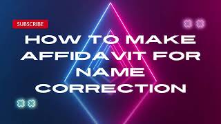 How to fill name correction affidavit form easily [upl. by Nicolai]