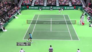 Federer vs Del Potro highlights  Rotterdam 2012 [upl. by Yak]