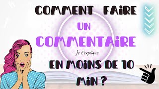 Comment faire un commentaire de texte facilement [upl. by Jozef]