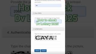 How to check Dv Lottery 2025  EDV Result Check [upl. by Salvay599]