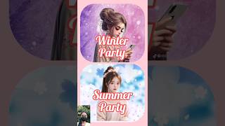 ❄winter party vs 🌼summer partydhanlaxmi challenge [upl. by Von]