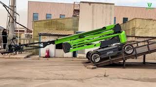 JOVOO 20m Electric Articulated Boom Lift Gradeability Test [upl. by Attennhoj]