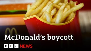 McDonalds CEO warns of hit from boycotts  BBC News [upl. by Asirem]