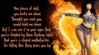 Nicki Minaj  Fire Burns Lyrics Video [upl. by Eirrac]