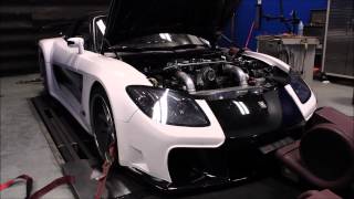 Adaptronic Single Turbo Rx7 Dyno Tuning [upl. by Drisko]