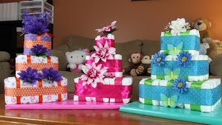 Square Diaper Cake How To Make [upl. by Adrian]