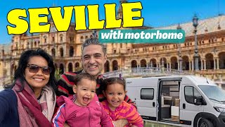 WE ARRIVED IN SEVILLE WITH OUR RENT CARAVAN explore the city and foods [upl. by Athalie709]