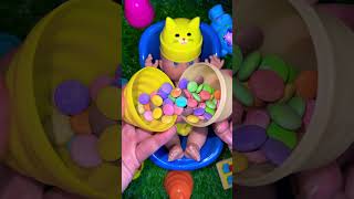 Satisfying video asmr lollipops candy amp Funny Make Up in Three Bathtubs with MampMs Slime Video [upl. by Anuahsed]