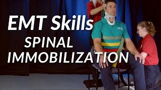 Spinal Immobilization Seated Patient  EMT Skill [upl. by Pearline582]