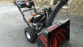 Troy Bilt Snow Blower Review  XP2690 [upl. by Tteltrab]