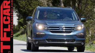 2016 Honda Pilot Sneak Peek Review Driving outside of the Box [upl. by Grete]