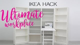 DIY IKEA INTO FOLDABLE WORKSPACE [upl. by Kowal]