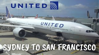 4K Sydney to San Francisco TRIP REPORT on United Airlines UA 870 Boeing 777300ER in Economy [upl. by Dehlia]