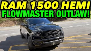 2021 RAM 1500 57L HEMI V8 DUAL EXHAUST w FLOWMASTER OUTLAWS [upl. by Lavro]