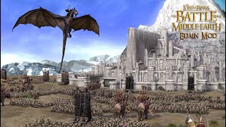 BFME 1 Edain Mod Good Campaign Minas Tirith Defence UHD 4K Gameplay [upl. by Leaj]