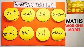 Algebraic Identities Working Model  Maths Working Model  Maths model  Exhibition model for school [upl. by Rebmik]