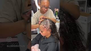 Fulani braids tutorial hairstyle braids viralyoutubeshorts [upl. by Anitnas]