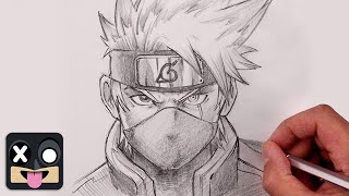 How To Draw Kakashi Hatake  Naruto Sketch Tutorial [upl. by Galen]