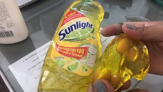 First time make clear slime with sunlight shop by peypey ly [upl. by Ahterahs]