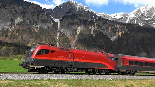 Arlbergbahn Verfolgung Railjet zwischen Braz und Bludenz [upl. by Mir179]