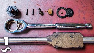 Making a Socket Wrench from Damascus Steel Part 1 [upl. by Atirehgram]