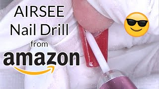 Acrylic Nails Infill and Overlay  Airsee Nail Drill Review [upl. by Yhcir]