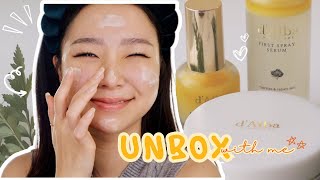 dAlba Unboxing Amazon’s best seller face mist First Spray Serum and MORE [upl. by Pendleton378]