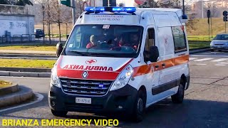 SIRENA FISCHIO Ambulanza Croce Rossa Italiana Cusano Milanino in emergenza [upl. by Imoyaba]