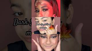 Tried the viral dark sunset leaf makeup look Pinterest inspired🍁 youtubeshorts trendingonshorts [upl. by Onida]