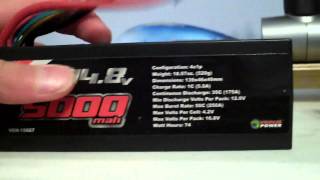 Review Venom 148v 4S 5000 MAH 35c Lipo Battery [upl. by Ayikur]