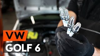 Come sostituire candele di accensione  candele motore su VW GOLF 6 5K1 TUTORIAL AUTODOC [upl. by Wiseman]